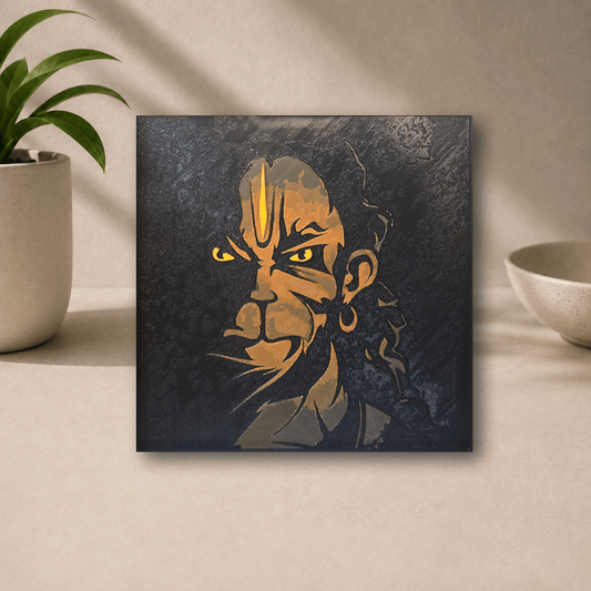 3D-printed Angry Hanuman poster without frame
