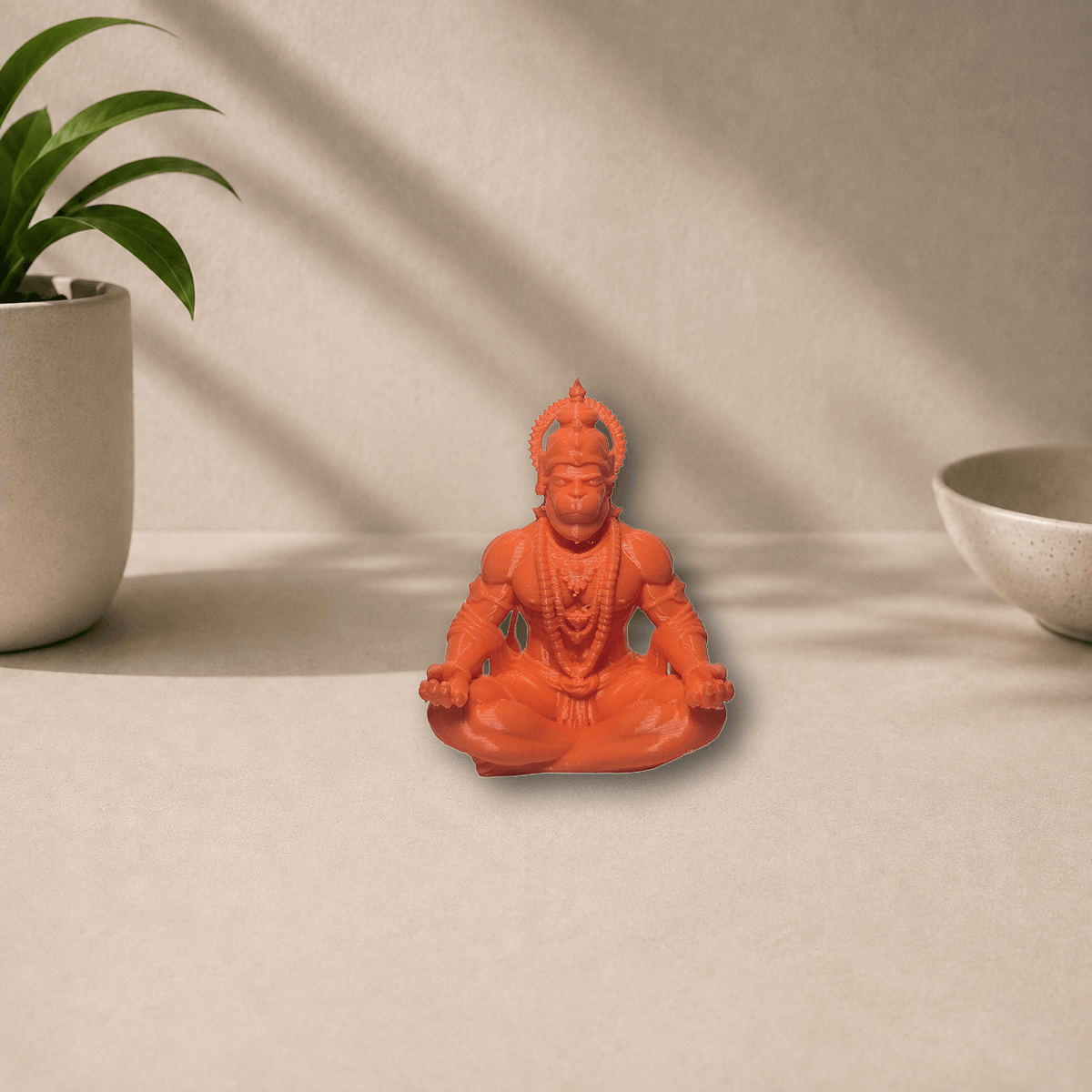 3D-printed Hanuman idol without incense holder
