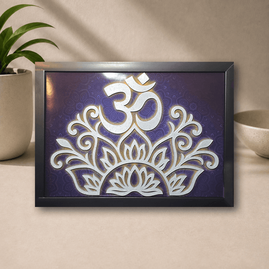 3D-printed OM embossed poster wall art