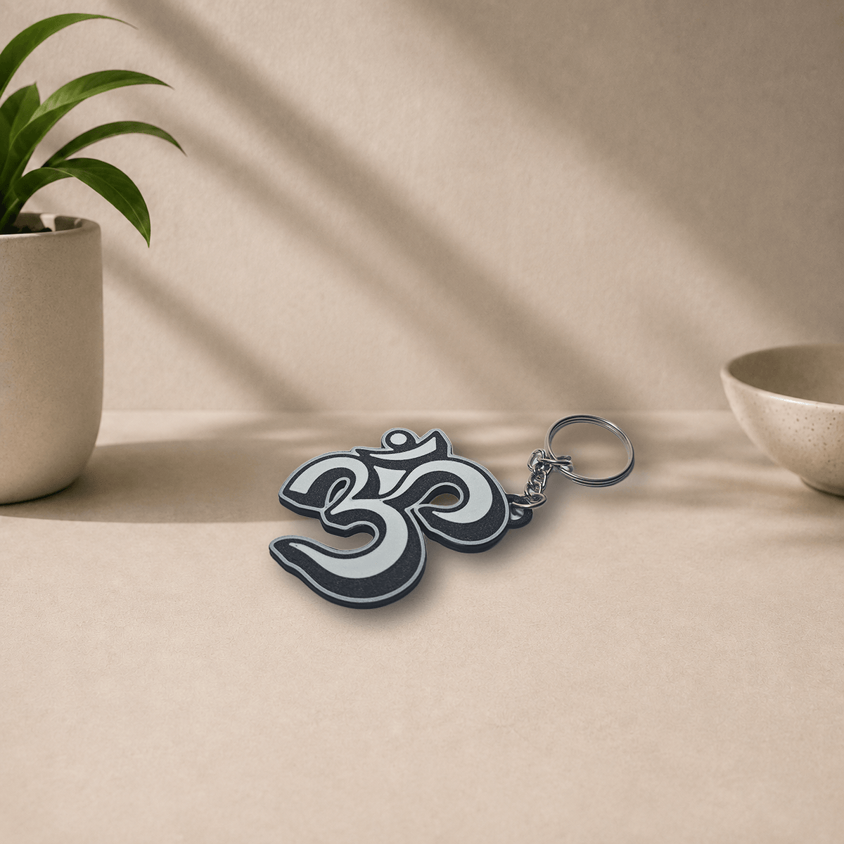 3D-printed OM keychain